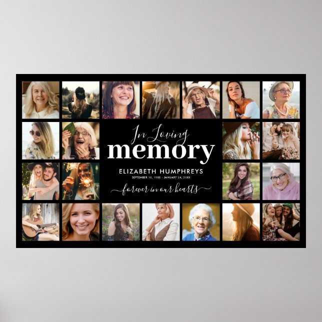 Póster 22 Memorial del funeral de la foto (Frente)