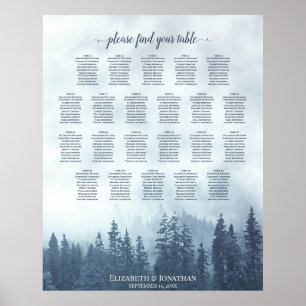 Póster 22 Tabla de asientos Boda de Pinos Azules