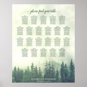 Póster 22 Tabla de asientos Boda de Pinos Verdes