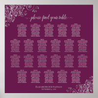 22 Tabla de asientos de Boda de Cassis de Plata de