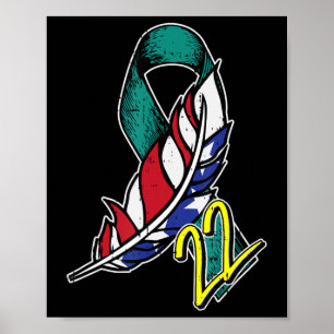 Póster 22 Veterana de TDT Conciencia sobre el suicidio Fe