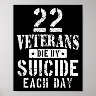Póster 22 Veteranos Mueren Por Suicidio Cada Día Vocero M