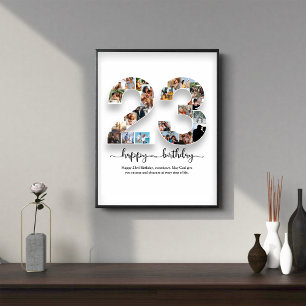 Póster 23.ª Poster del Collage de fotos de cumpleaños