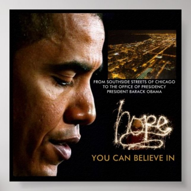Póster '23 x 23' 44º Poster del presidente Barack Obama (Frente)