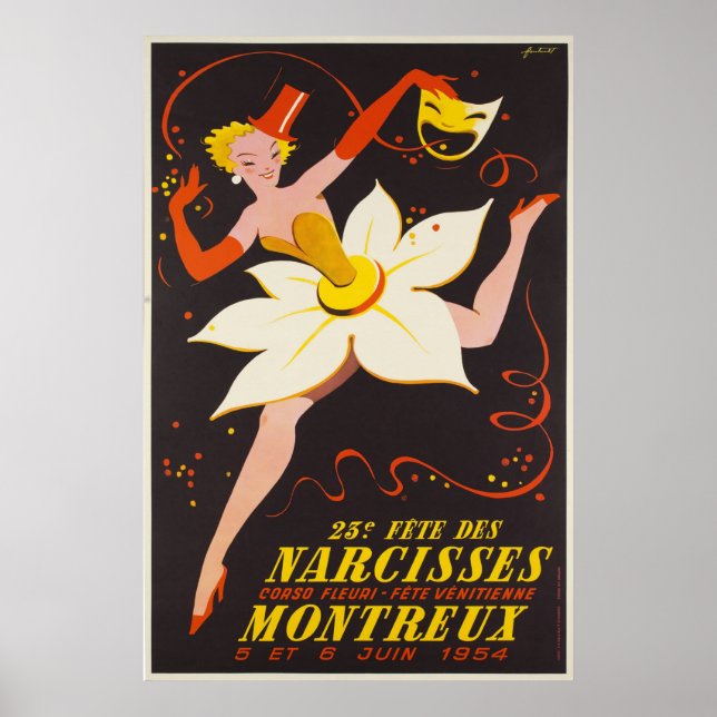 Póster 23e Fête des Narcisses, Montreux, Poster publicita (Frente)