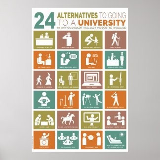 Póster 24 alternativas a ir a una universidad