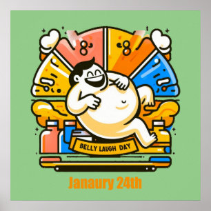 Póster 24 de enero - Día de la risa Belly