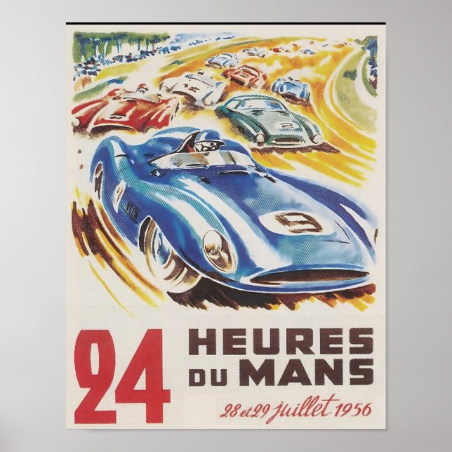 Póster 24 horas de la carrera de Le Mans (Frente)