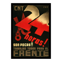 24 horas Poster de propaganda de la guerra civil e