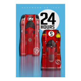 Póster 24 Hours 1970 Herrmann vs Ickx