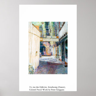Póster 24, rue des Orfevres, Estrasburgo (Francia)