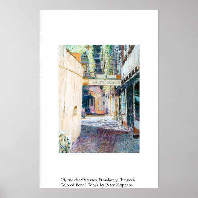 Póster 24, rue des Orfevres, Estrasburgo (Francia) (Frente)