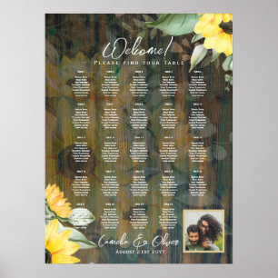 Póster 24 SILLONES DE FOTOGRAFÍA DE MADERA Rústica