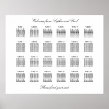 24 Tabla Gráfico de Asientos Minimalista Elegante