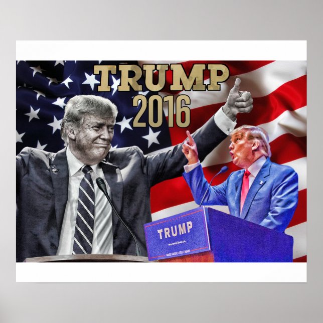 Póster 24" x 20", Poster de Donald Trump (Frente)