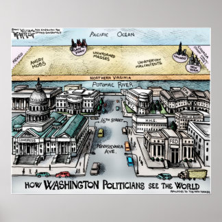 Póster 24" x 20", Poster - Vista desde Washington, D.C.