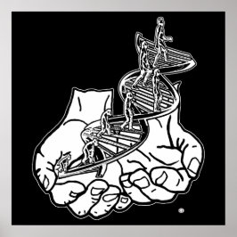 Póster 24" x 24", papel Poster de valor (mate) negro