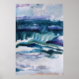 Póster 24x36 Poster de Seascape, Beach, Ocean Painting
