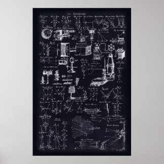 Póster 24x36"-Tabla de Ópticos (Blueprint)-POSTER