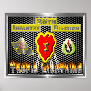 Póster 25ª División de Infantería, de reciente diseño