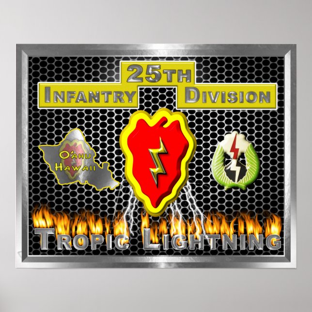 Póster 25ª División de Infantería, de reciente diseño (Frente)