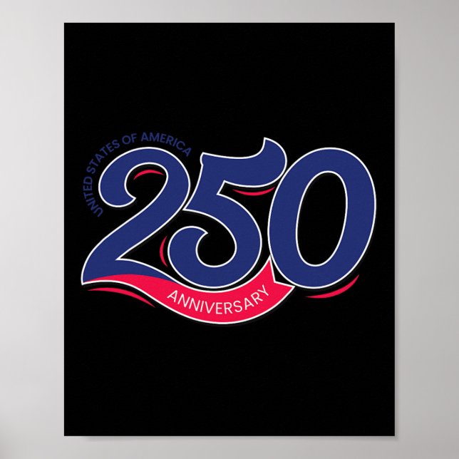 Póster 250º Aniversario América Semiquincentenario EE. UU (Frente)