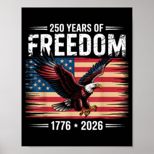 Póster 250º Aniversario Americano 2026 Años De Libertad