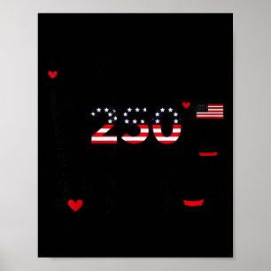 Póster 250º aniversario americano de independencia 250 añ
