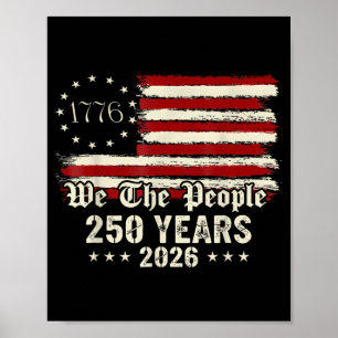 Póster 250º cumpleaños de América 250 años del pueblo en