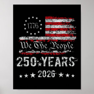 Póster 250º cumpleaños de América 250 años del pueblo en