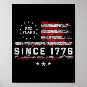 Póster 250º Cumpleaños de Estados Unidos 250 Años 4 de Ju