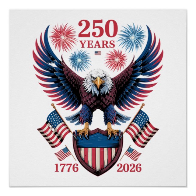 Póster 250 Aniversario 250 Años EE. UU. 1776 (Anverso)