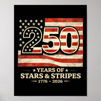Póster 250 Aniversario Americano América 250 EE. UU. 250