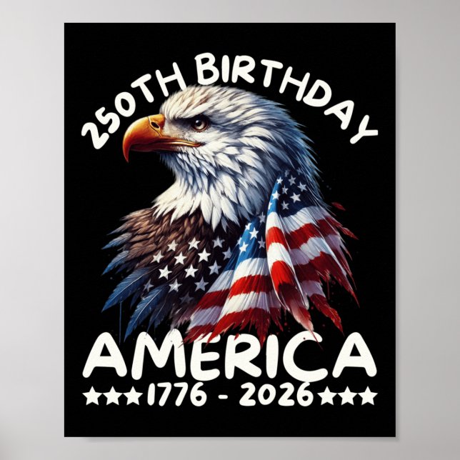 Póster 250 Aniversario de Estados Unidos Bandera de Estad (Frente)