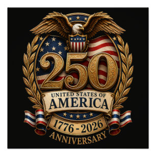Póster 250 Aniversario de los Estados Unidos de América