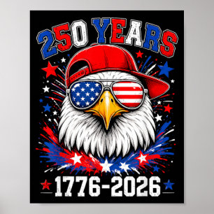 Póster 250 Aniversario Estados Unidos Niños Águila 250 Añ