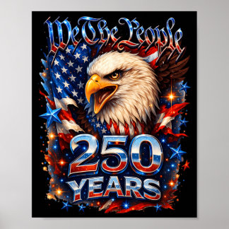 Póster 250 Aniversario USA Águila Patriótica 250º