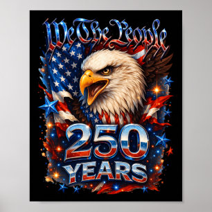 Póster 250 Aniversario Usa Águila Patriótica 250º Indepen