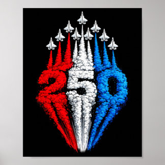 Póster 250 Aniversario Usa Patriótico 250 Años 4 de Julio