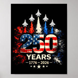 Póster 250 aniversario usa patriótico 250 años americano