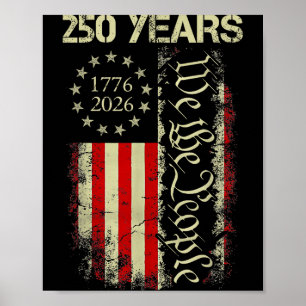 Póster 250 Años 1776-2026 250 Cumpleaños Bandera De EE. U