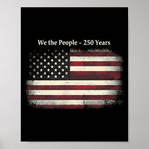 Póster 250 años 1776-2026 cumpleaños 250 4 de julio
