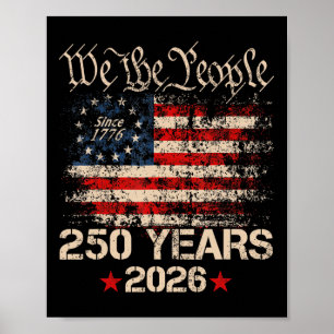 Póster 250 Años 1776 2026 Cumpleaños 250 4 De Julio Ame