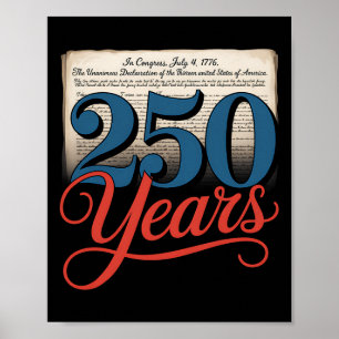 Póster 250 Años 1776 Declaración De Independencia Uu Gif