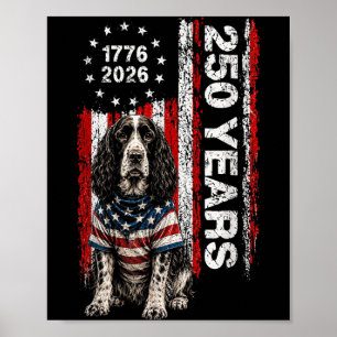 Póster 250 Años Aamerica Springer Spaniel Perro Usa 4 de