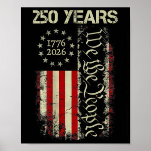 Póster 250 Años América 1776 2026 We The People Bandera U