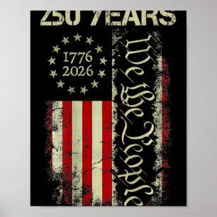 Póster 250 Años América 1776 2026 We The People Bandera U