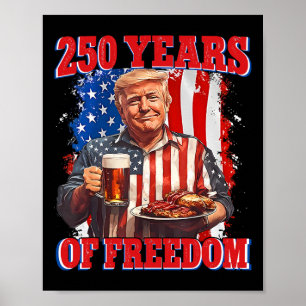 Póster 250 Años América Trump 4 de Julio 2026 Libertad In