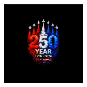 Póster 250 Años Americano 1776 2026 250º Patriótico USA 4
