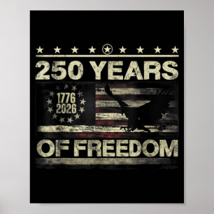 Póster 250 años aniversario 250 de Estados Unidos bandera